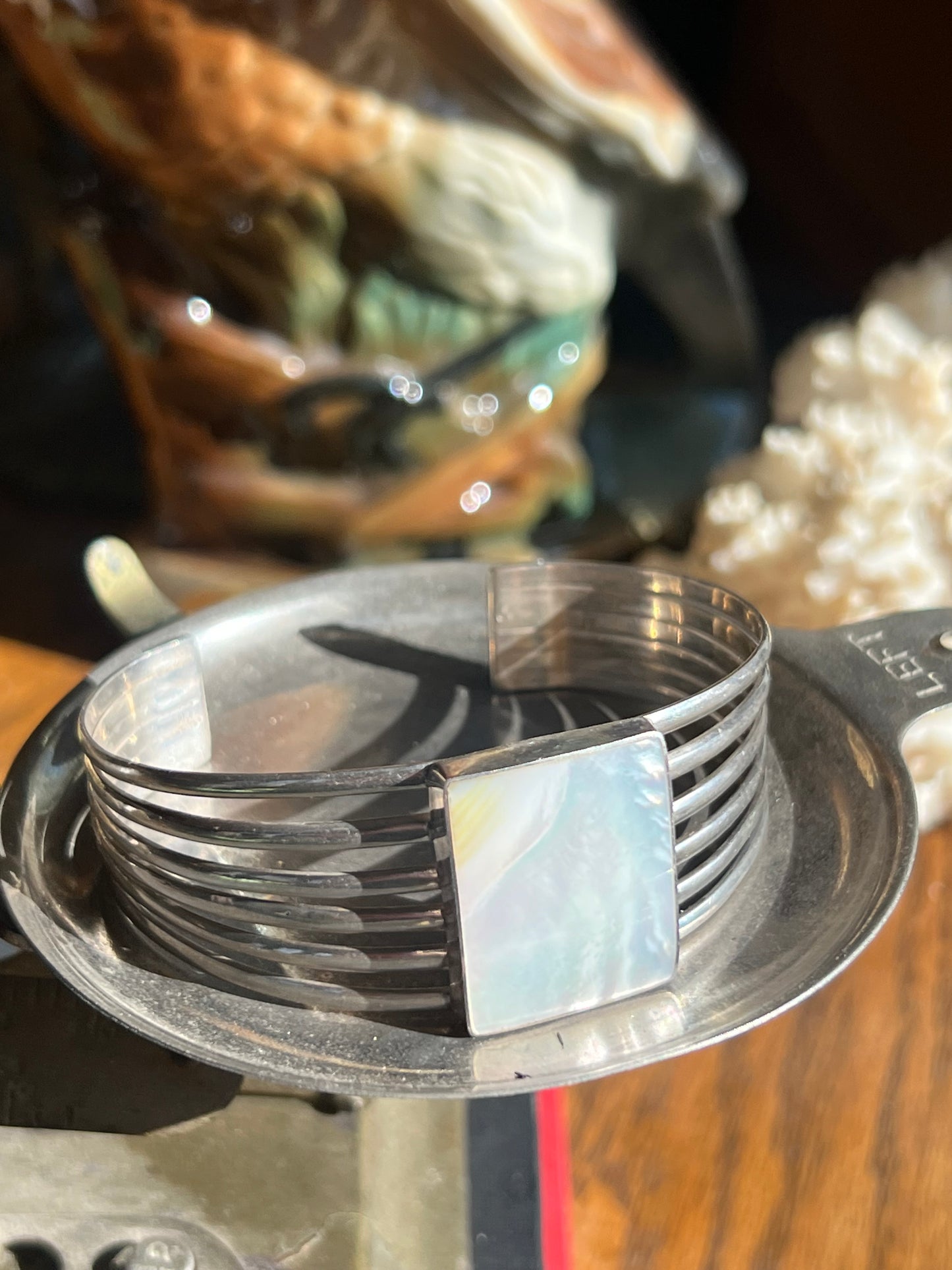 Sterling Silver Mother of Pearl Cuff