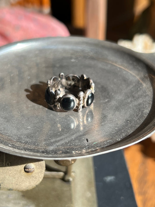 Black Onyx 5-Stone Ring