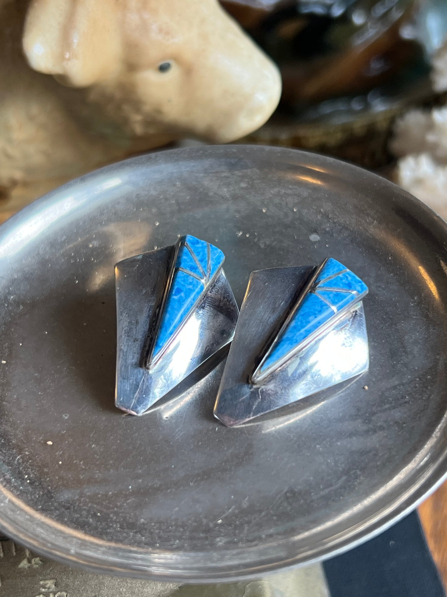 Sterling Silver & Blue Lapis Earrings