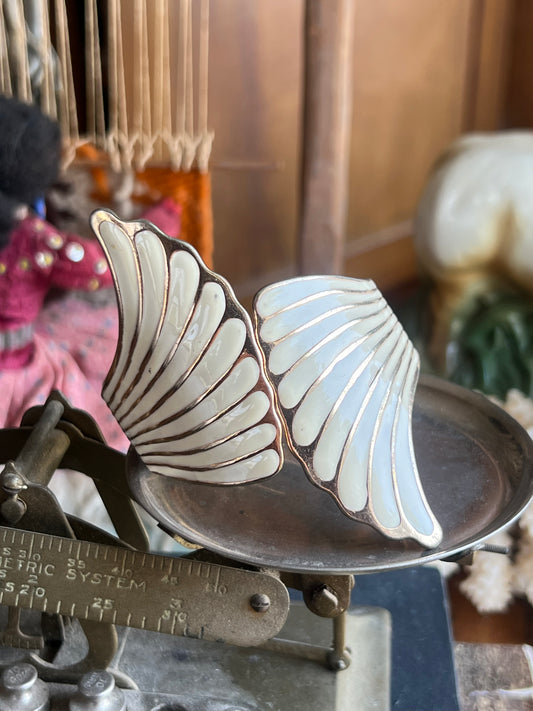 Vintage Angel Wings Snap Cuff