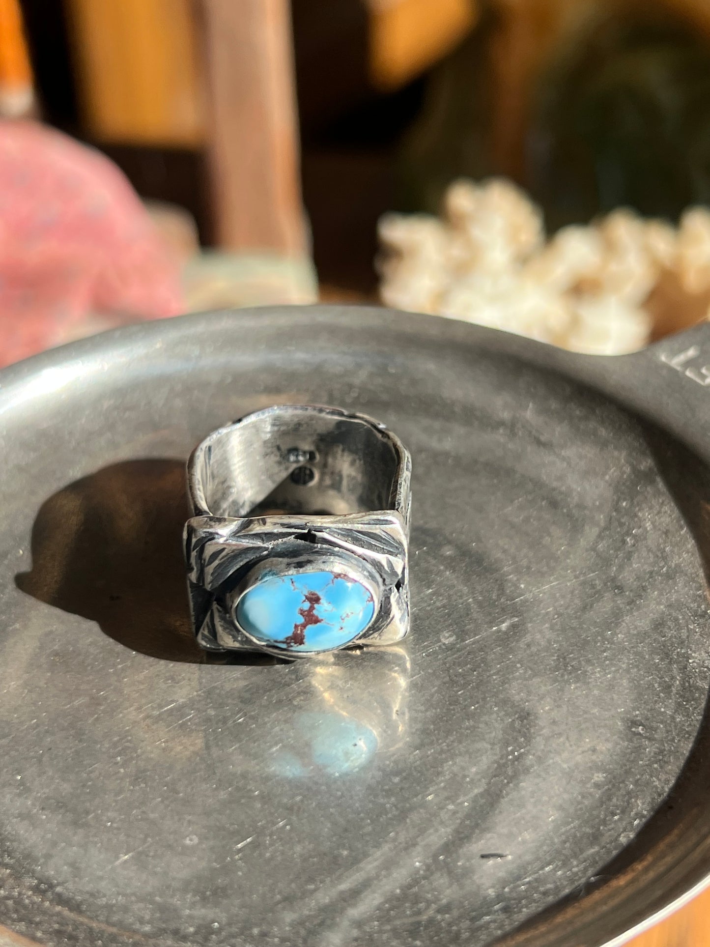 Golden Hills Turquoise Sterling Silver Chunky Ring