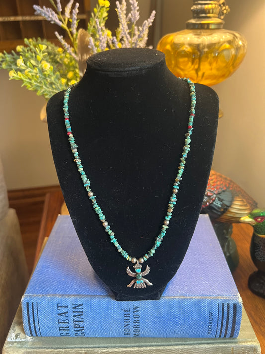 Turquoise Heishi w/ Thunderbird