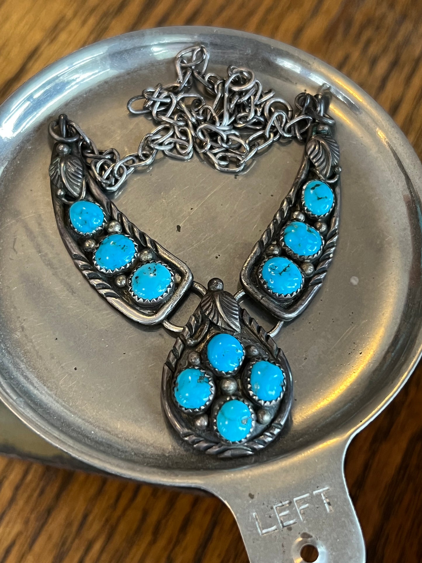 “R” Blue Ridge Turquoise 10-Stone Panel Necklace
