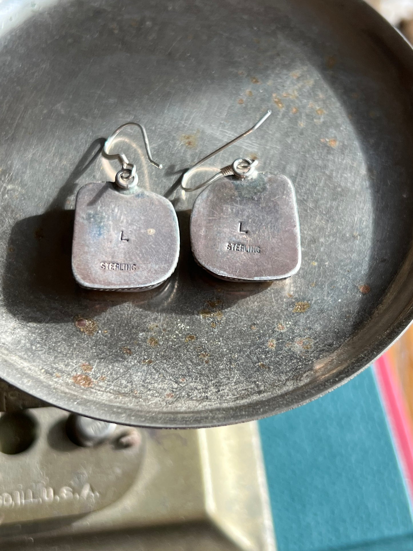 Robert Lincoln Boulder Turquoise Sterling Silver Drop Earrings