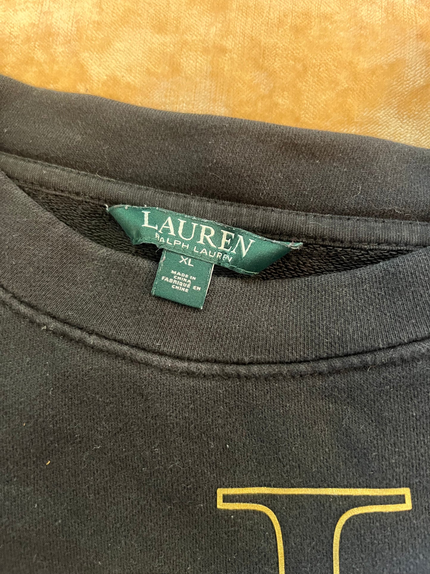RL Black & Gold Lightweight Crew Neck