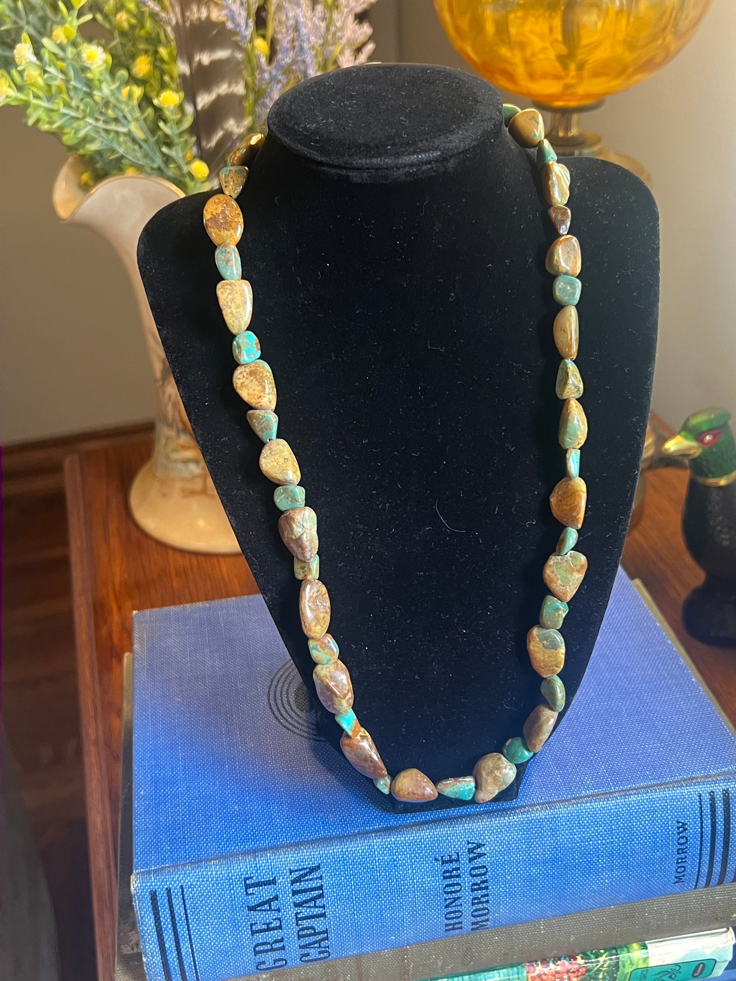 Green/Brown Stones Adjustable Necklace