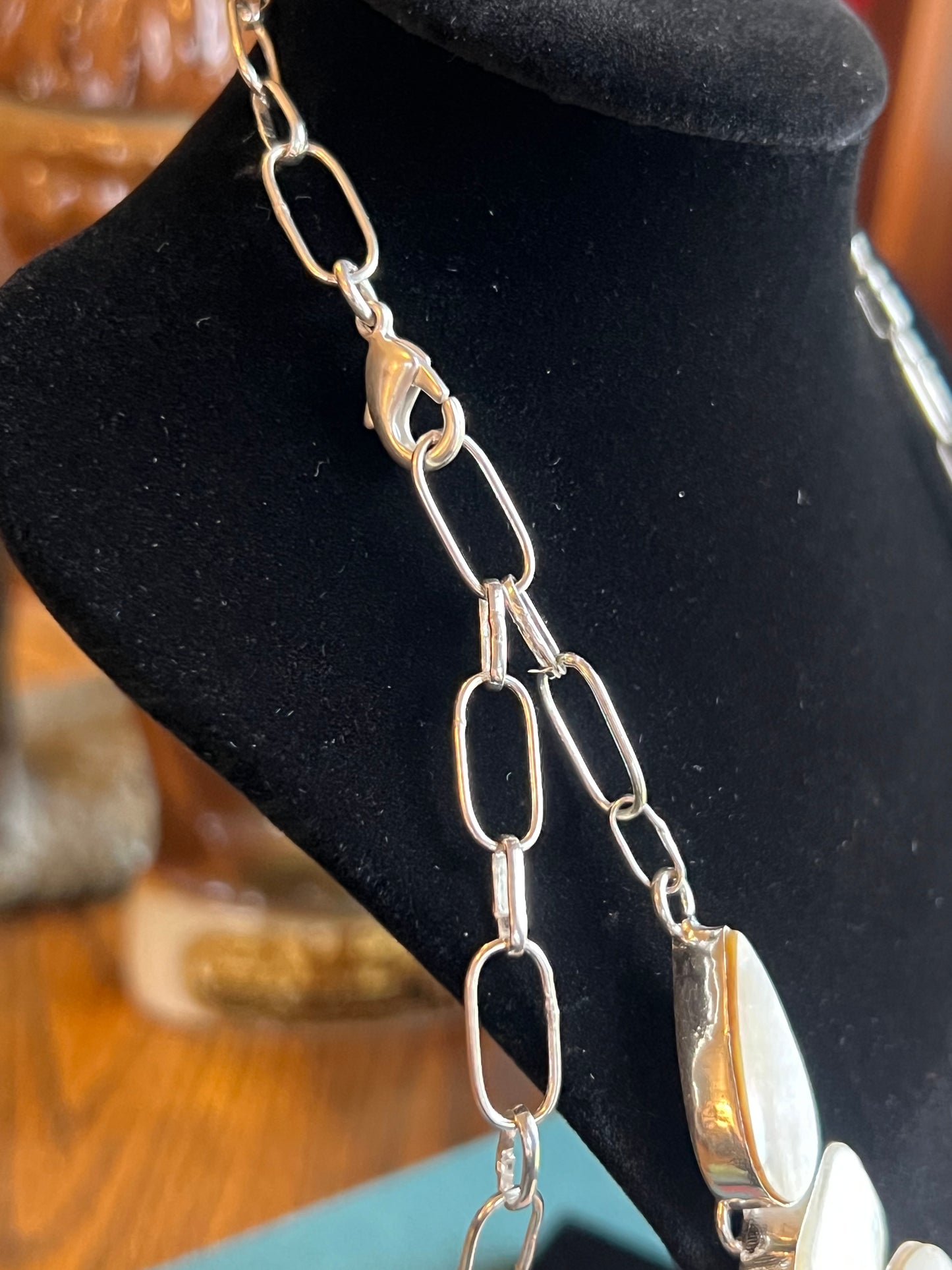Mother of Pearl Sterling Silver Necklace