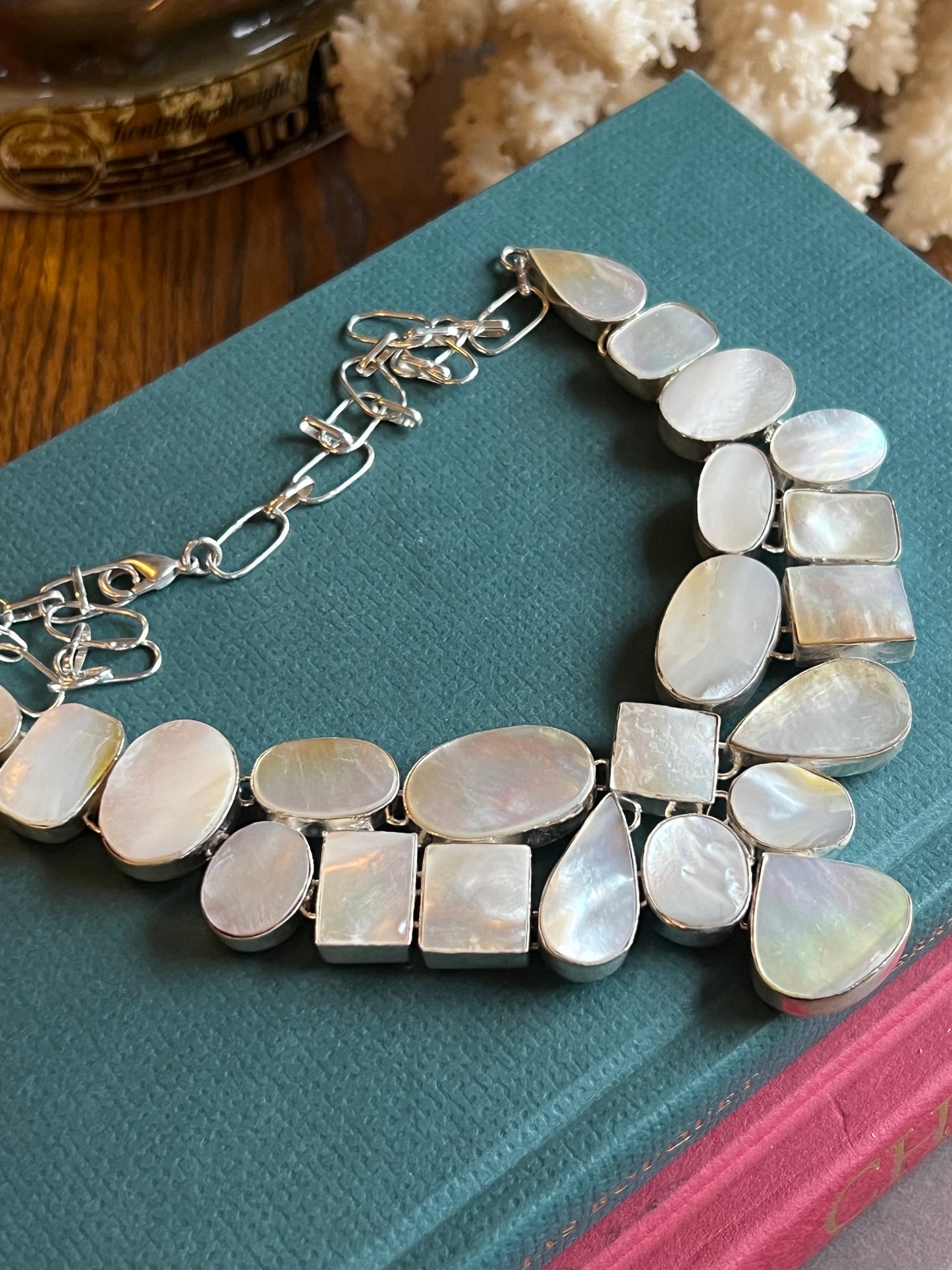 Mother of Pearl Sterling Silver Necklace
