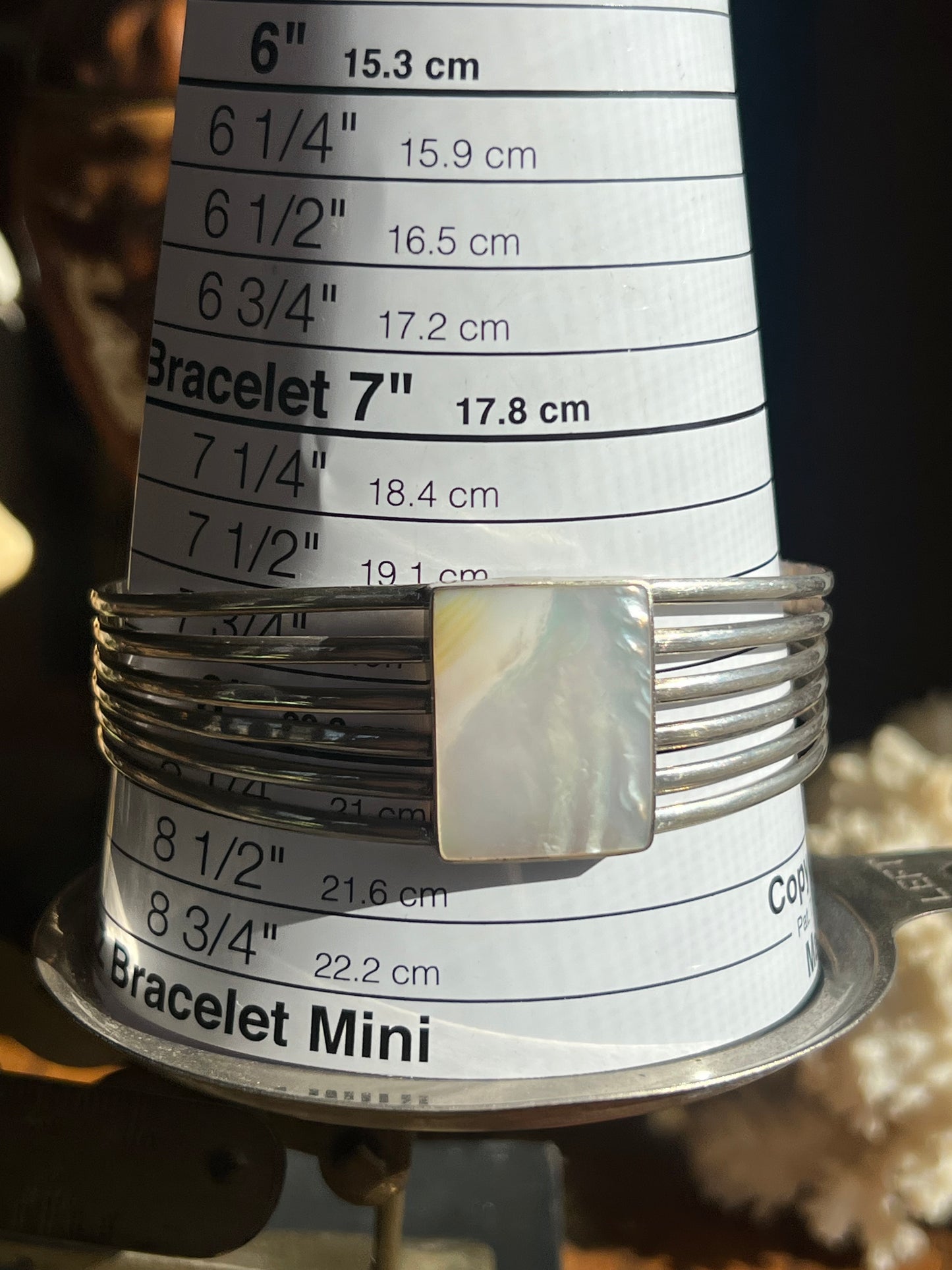 Sterling Silver Mother of Pearl Cuff