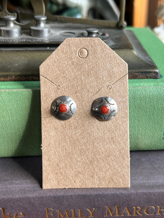 Coral Post Earrings