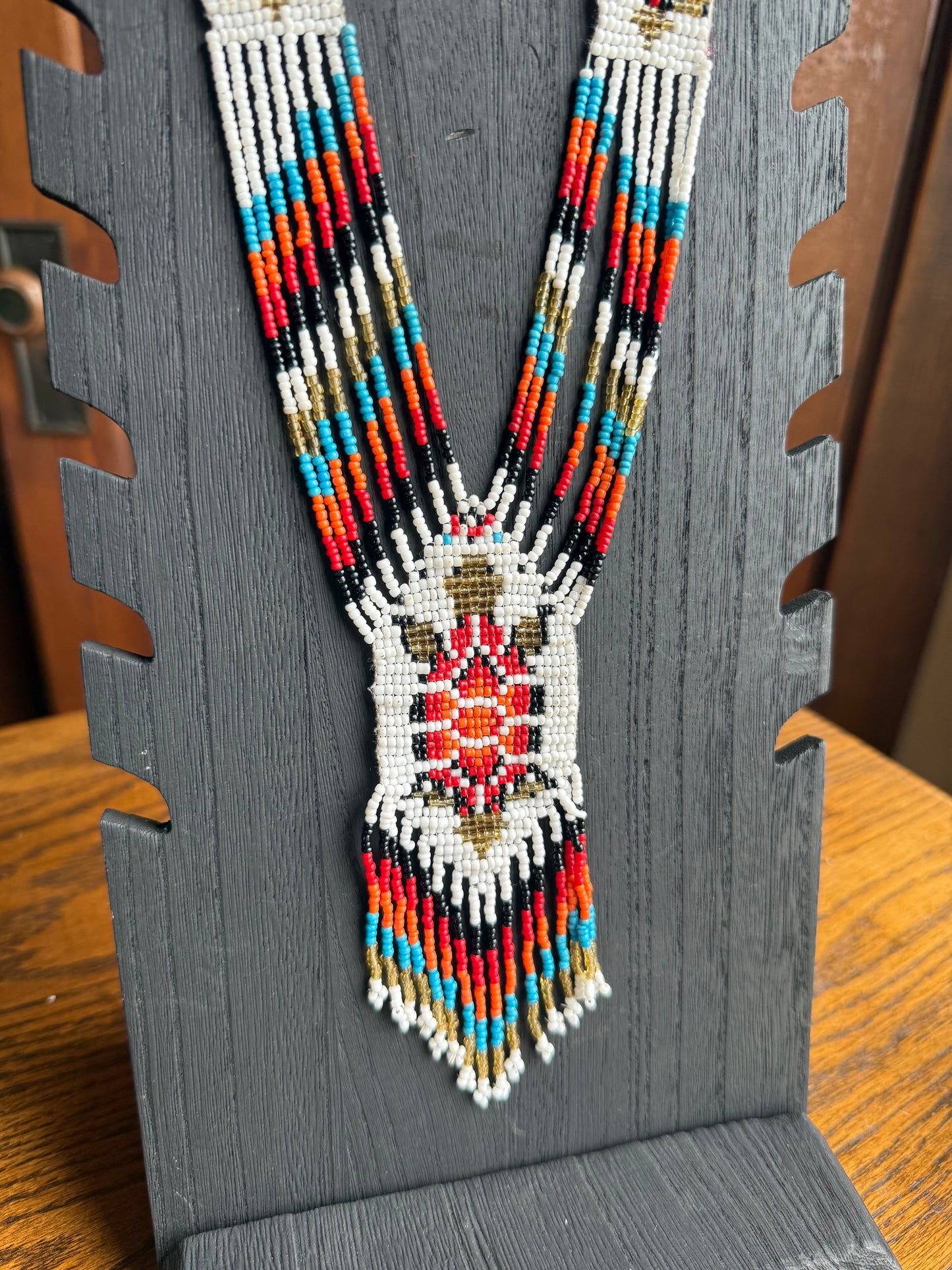 Multi Color Navajo Beaded Necklace