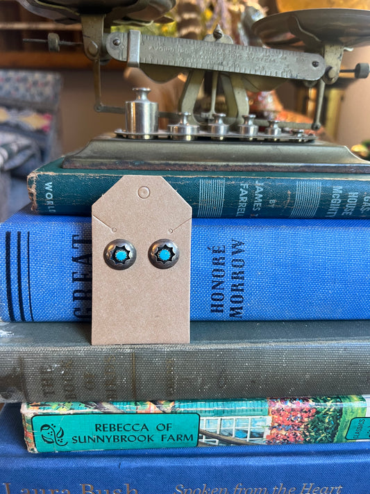Mini San Bernardino Turquoise Shadow Box Earrings