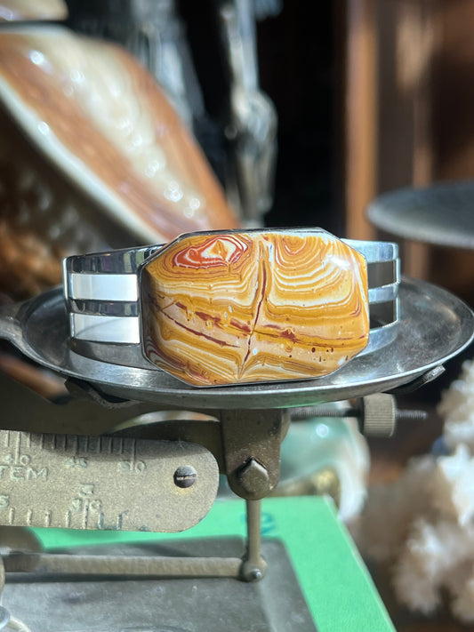 Large Agate Stone Cuff