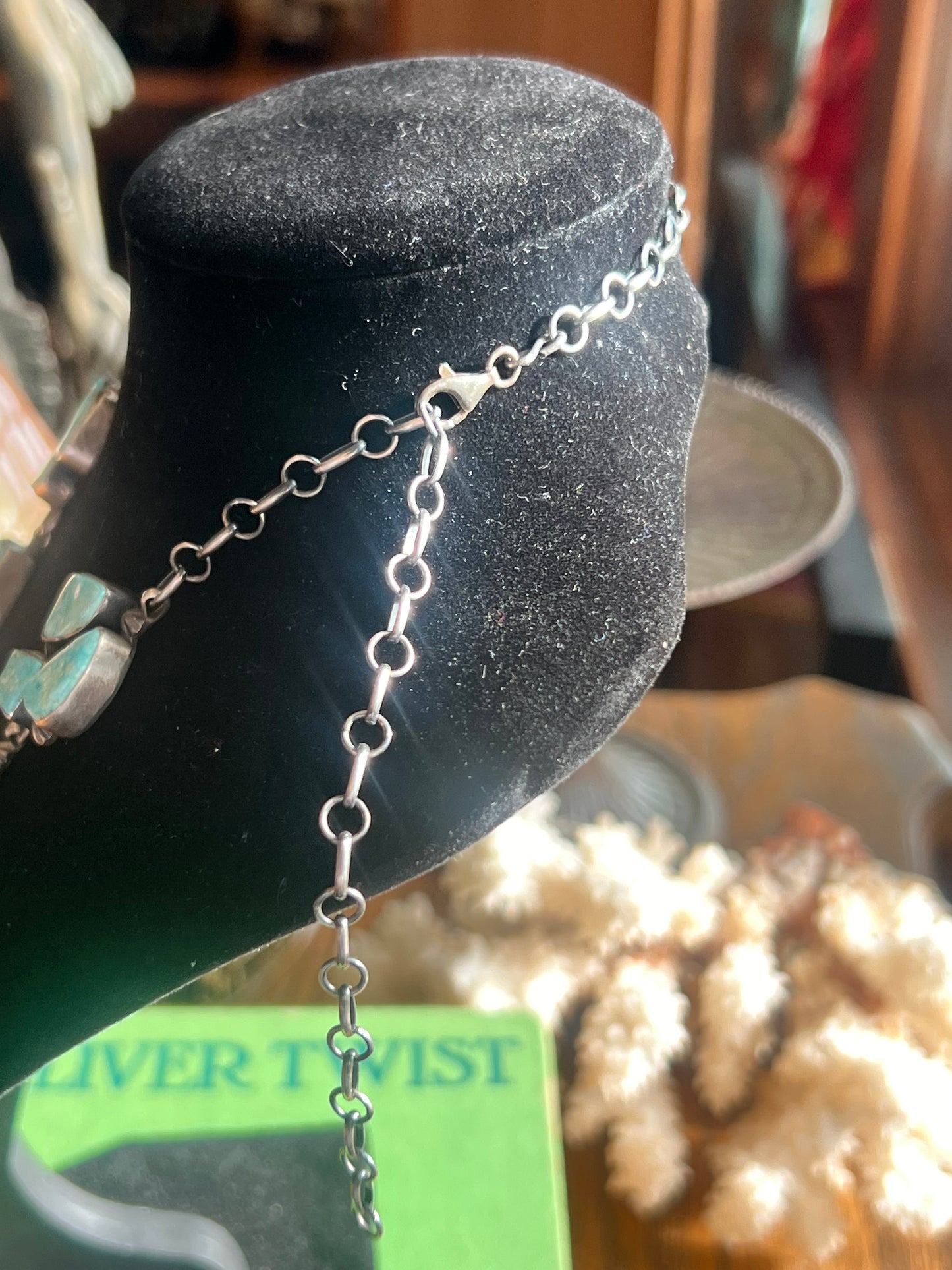 Dave Skeets Kingman Turquoise Lariat Necklace