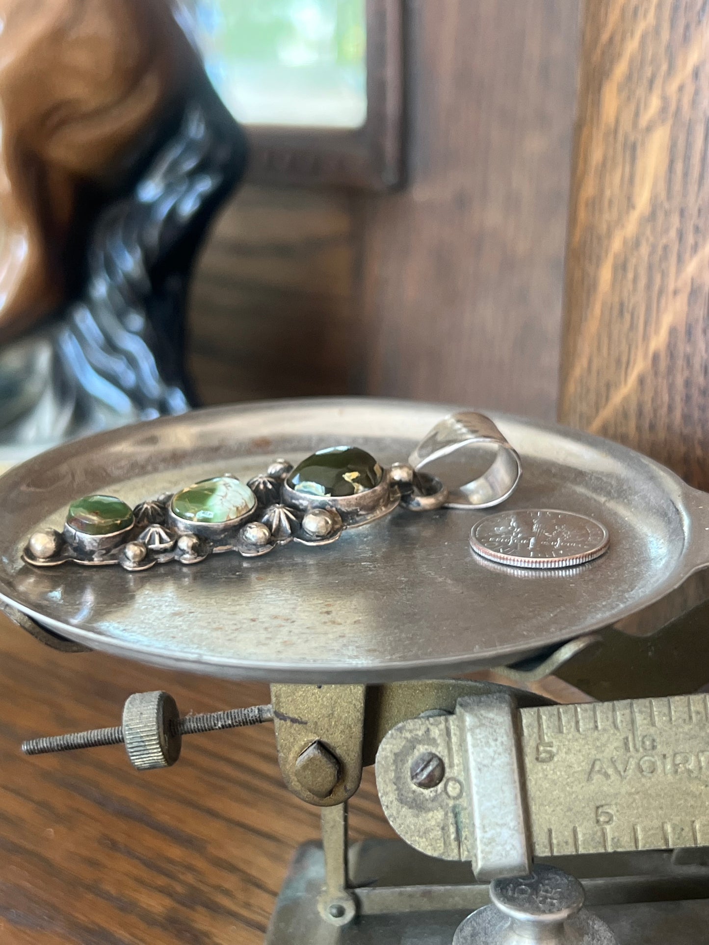 Danny Cruz Multi Green 3-Stone Pendant