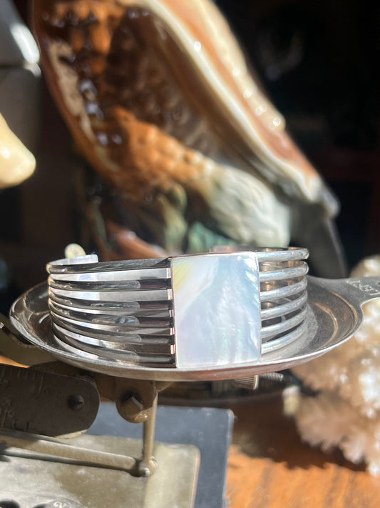 Sterling Silver Mother of Pearl Cuff