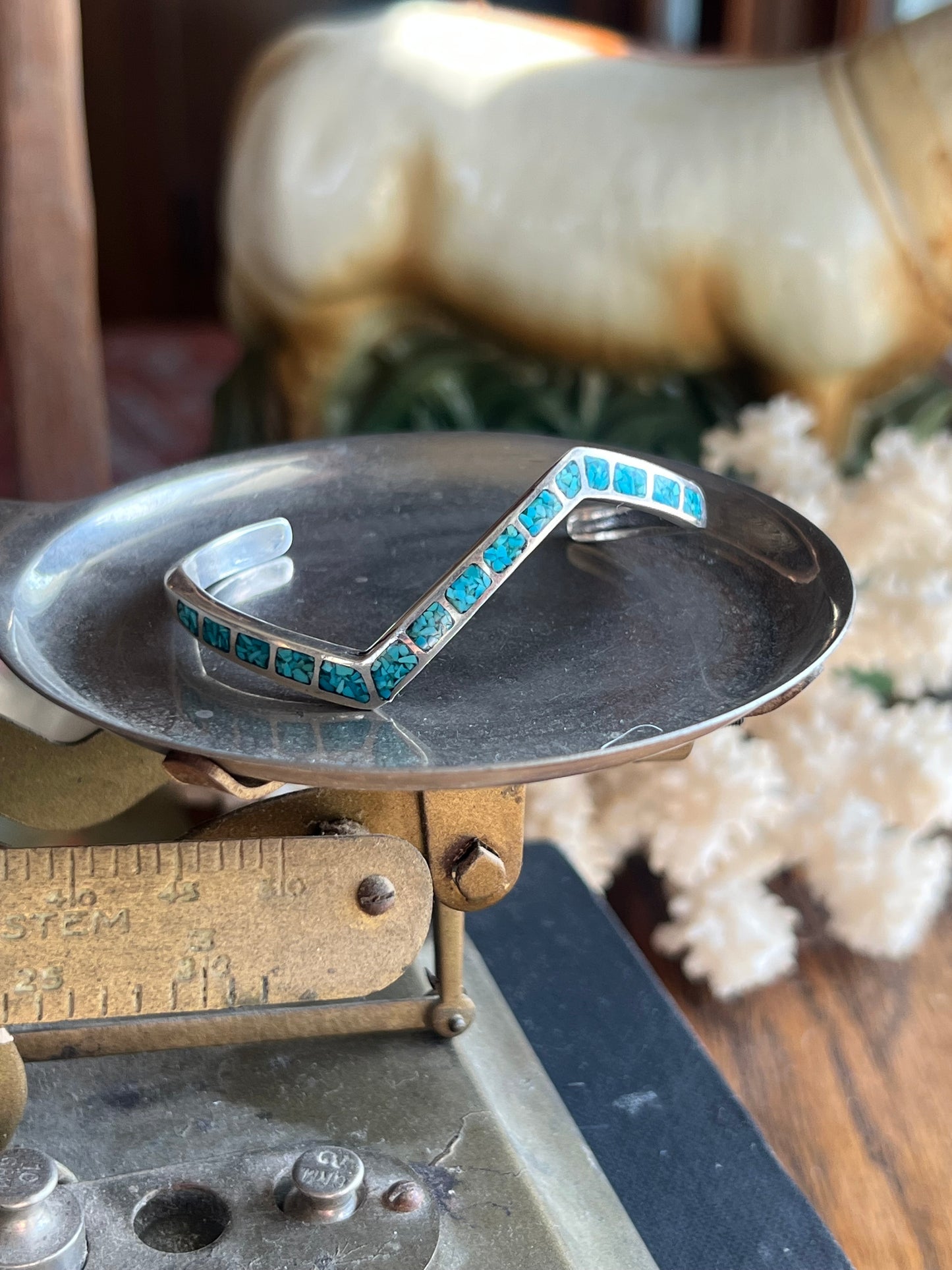 Turquoise Crushed Inlay Cuff