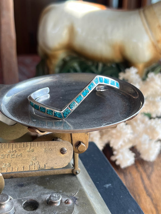 Turquoise Crushed Inlay Cuff