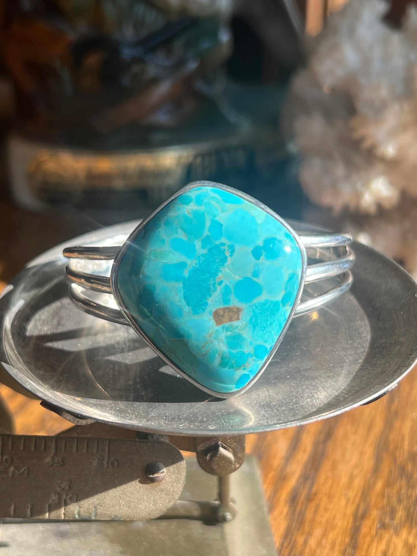 Cabochon Turquoise Sterling Silver Cuff