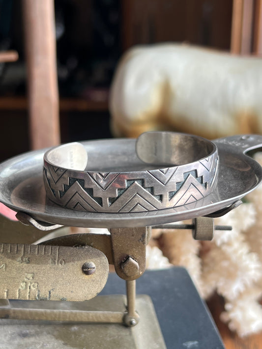 M. E. Behave Sterling Silver Cuff