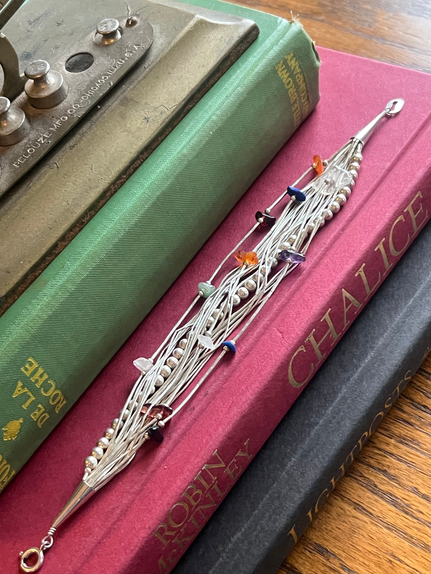 Sterling Silver Strand with Charms Bracelet
