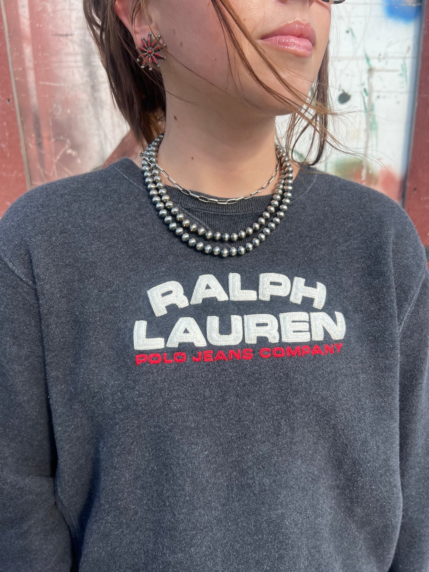 RL Jeans Co Gray Crew Neck
