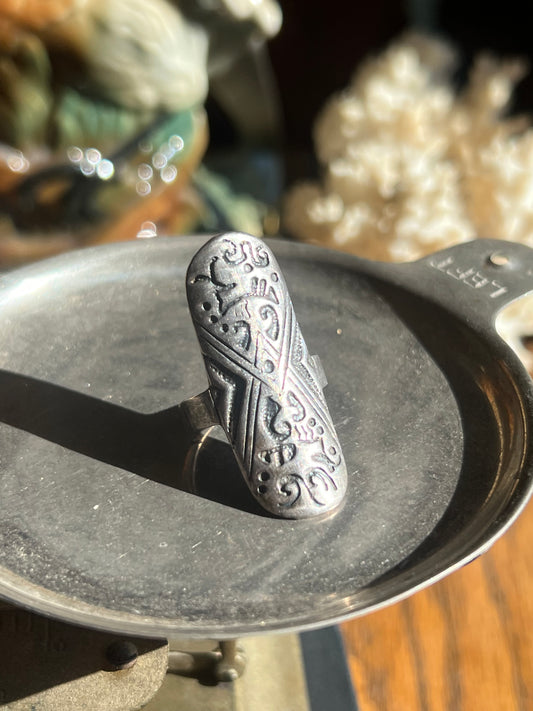 Sterling Silver Shield Ring