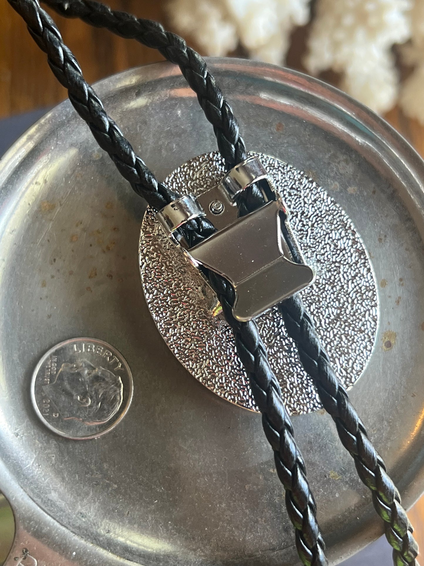 Crazy Lace Agate Turquoise Bolo Tie