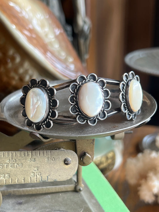 Mother of Pearl 3-Stone Cuff