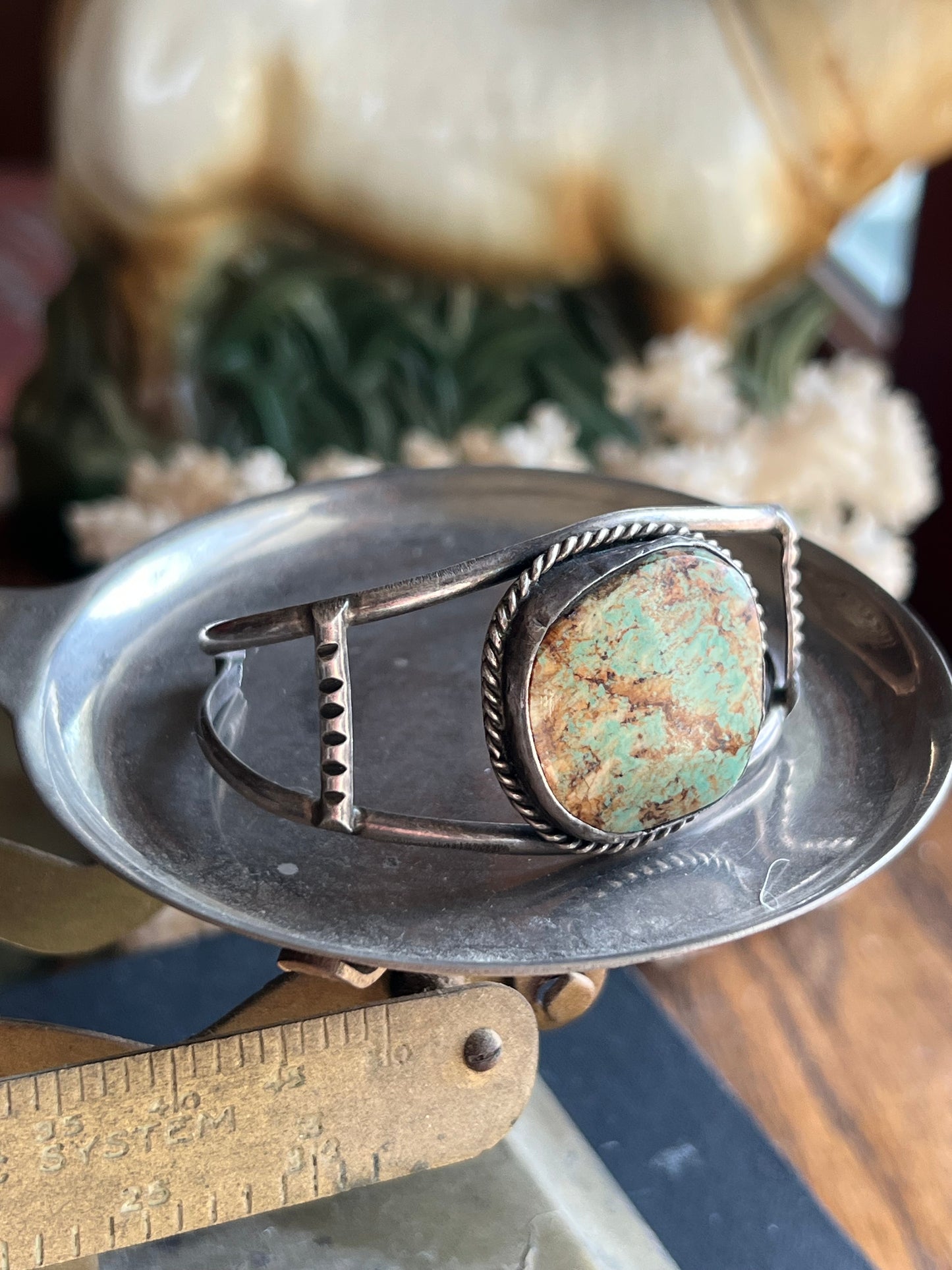 Sonoran Gold Turquoise Stone Open Frame Cuff