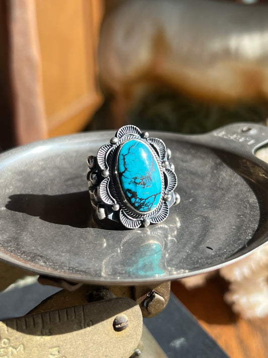 Sleeping Beauty Turquoise Sterling Silver Ring