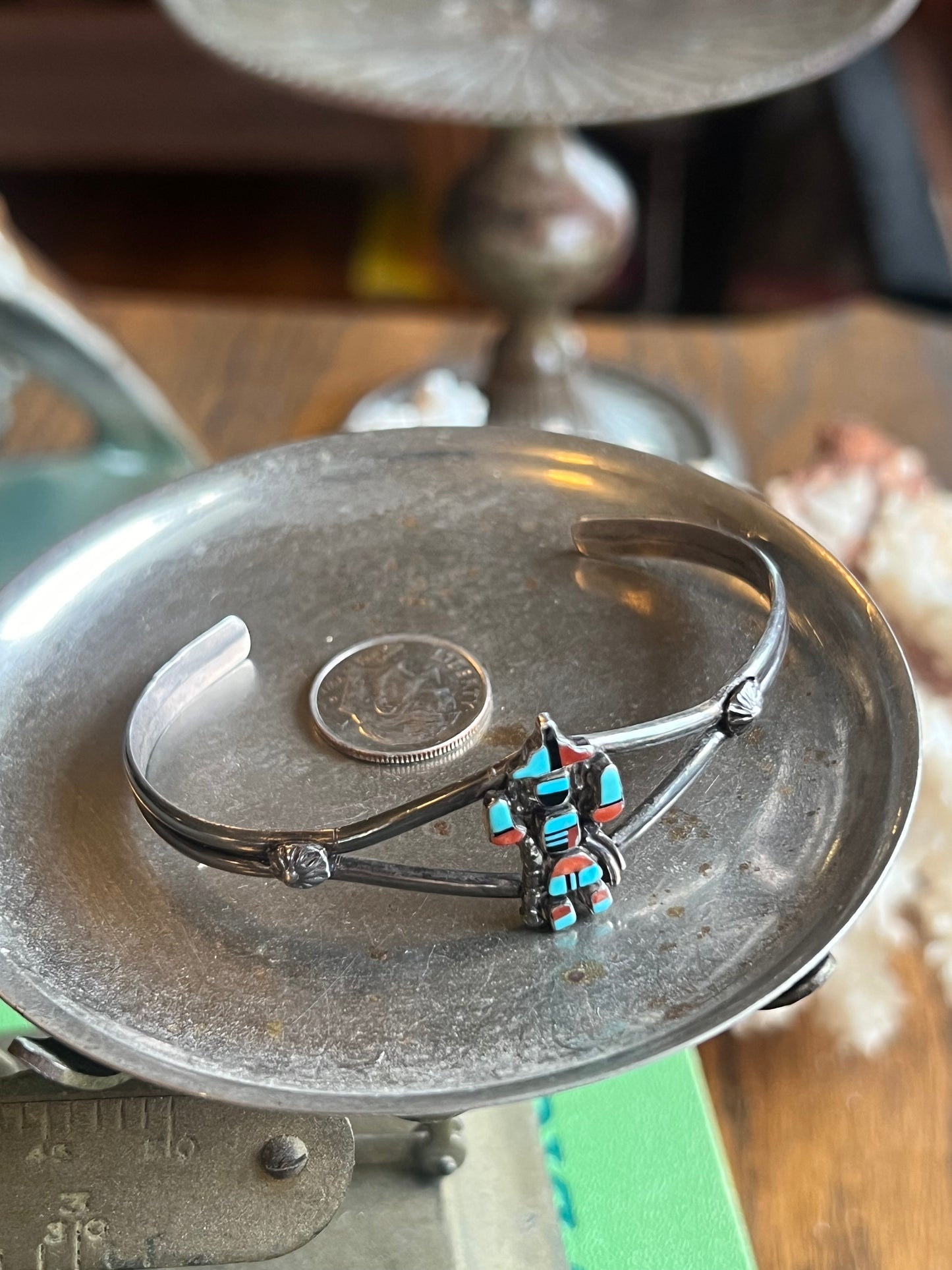 Signed “SJ” Kachina Multi-Stone Cuff