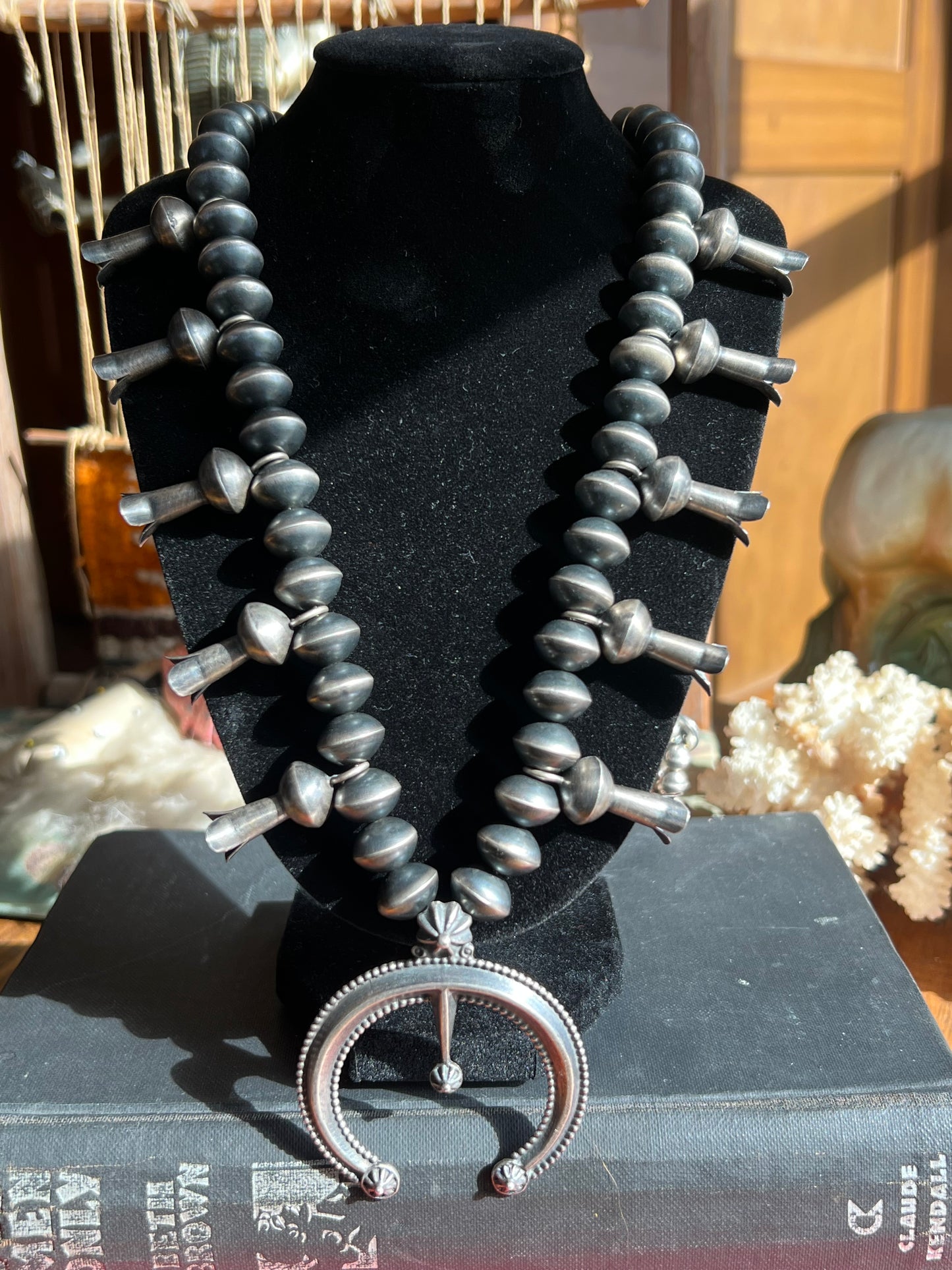 “P+H” Sterling Silver Squash Blossom Necklace