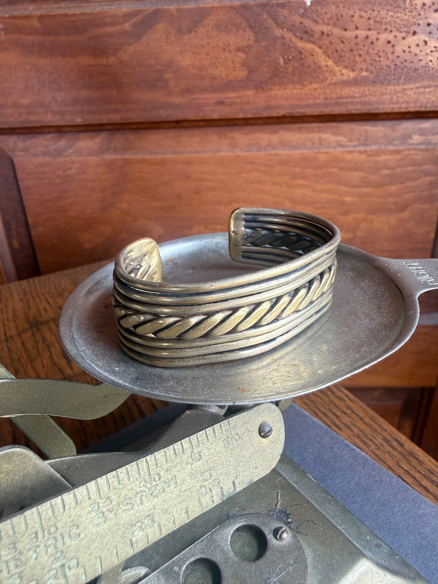 Brass Braided Cuff