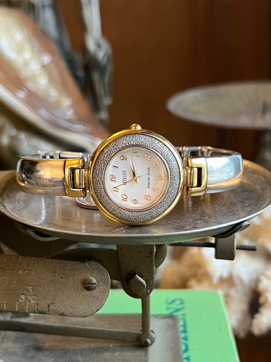 Ecclissi Sterling Silver Two Tone Watch