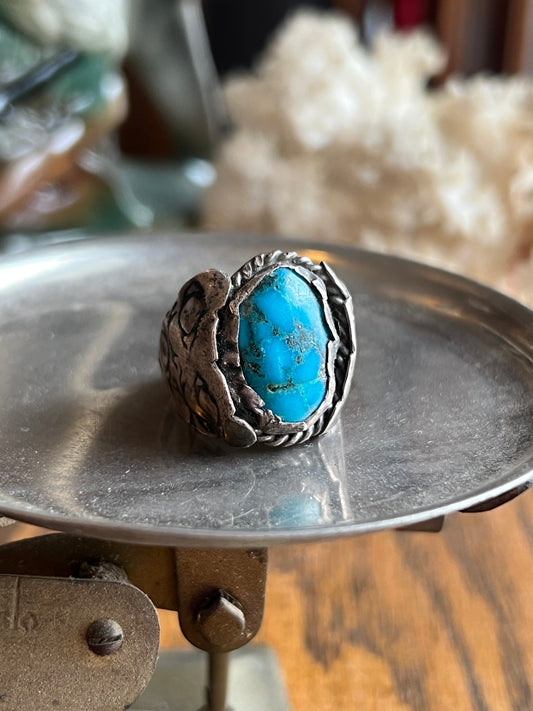 Old Pawn San Bernardino Turquoise Ring