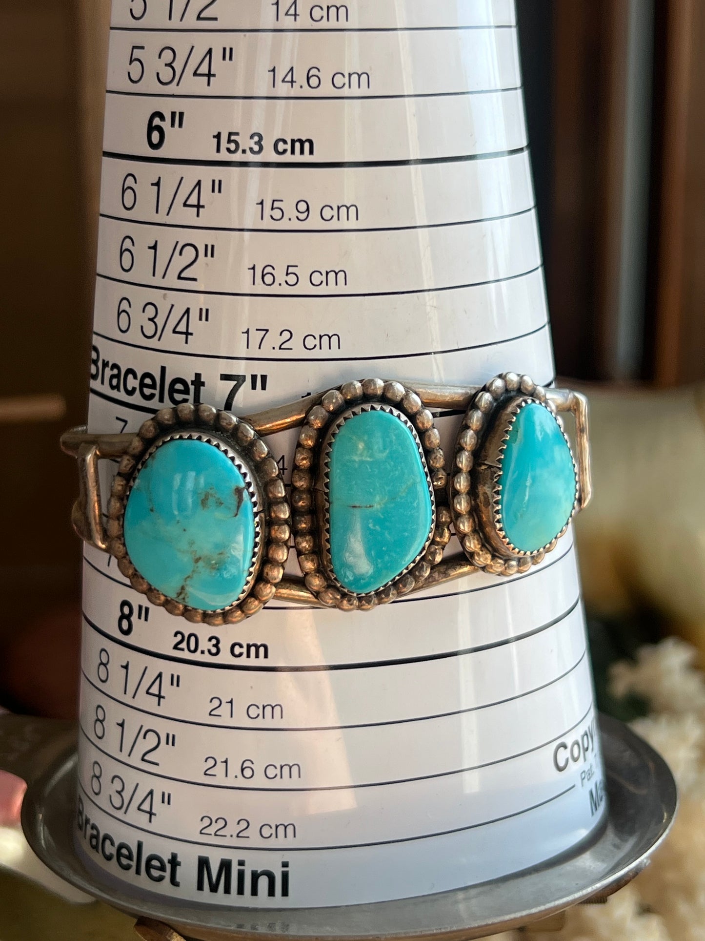 Kingman Turquoise 3-Stone Cuff
