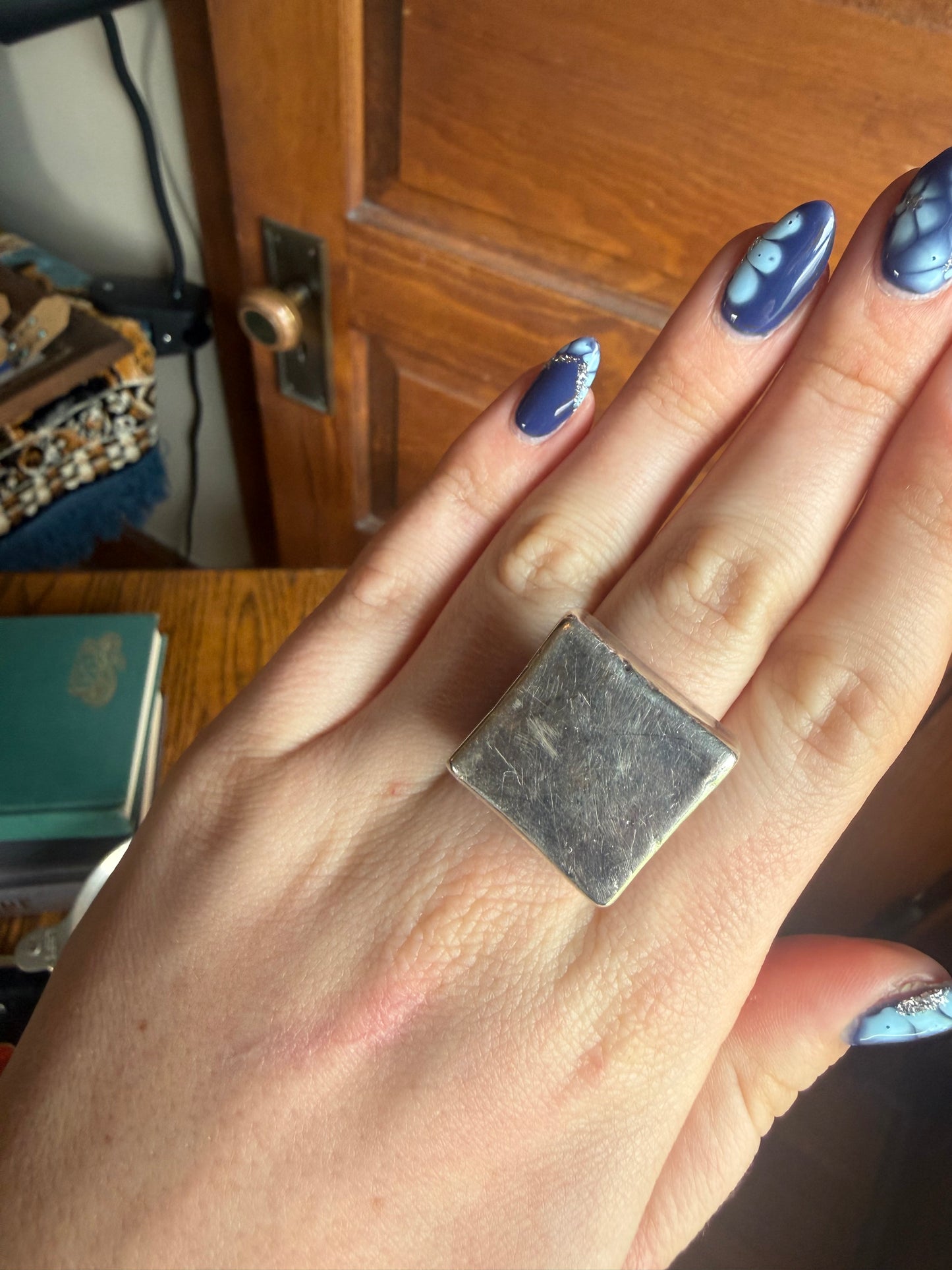 Sterling Silver Square Ring