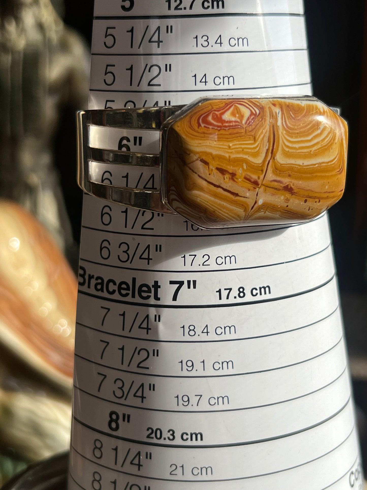 Large Agate Stone Cuff