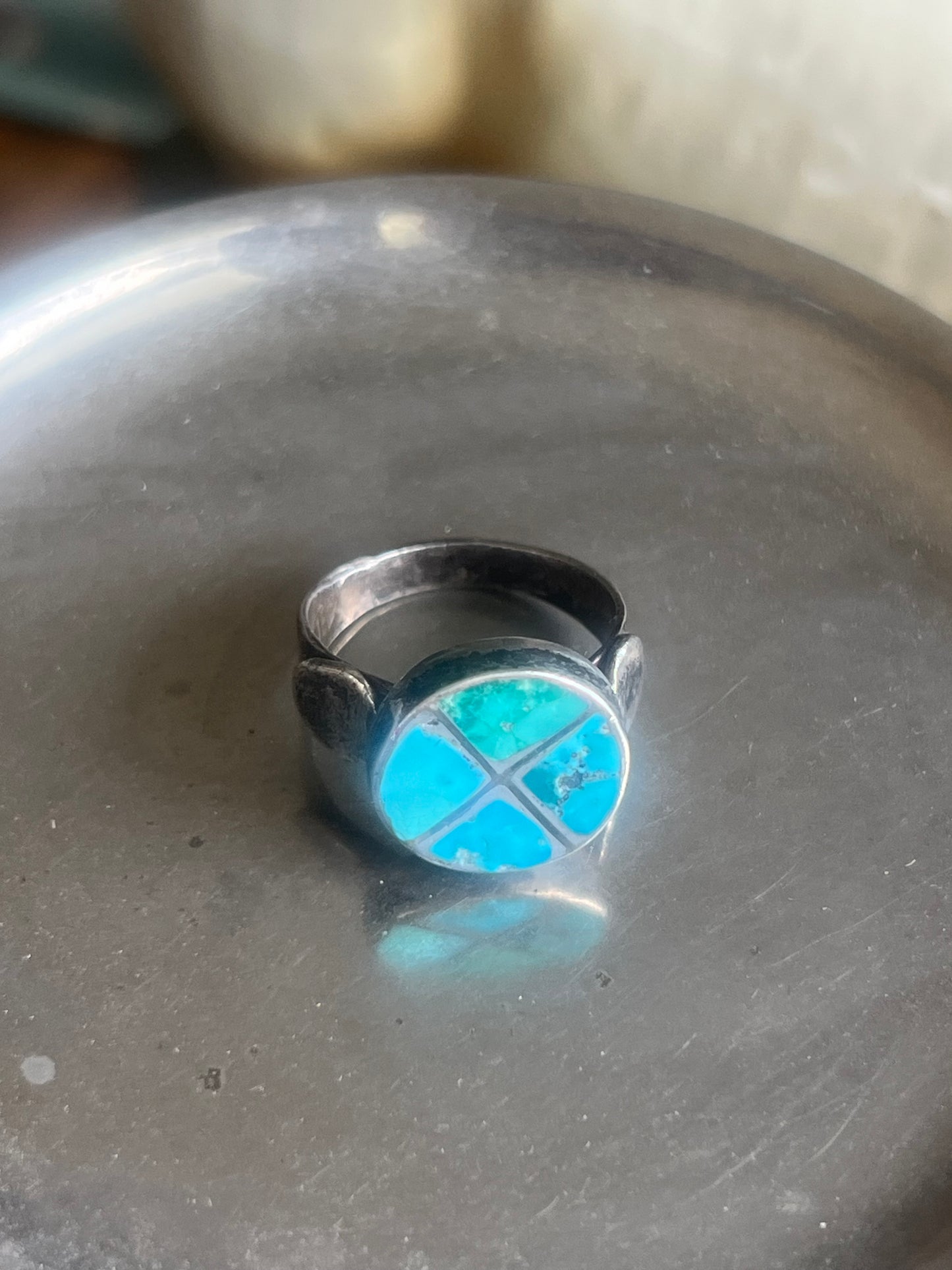 Vintage Turquoise Crushed Inlay