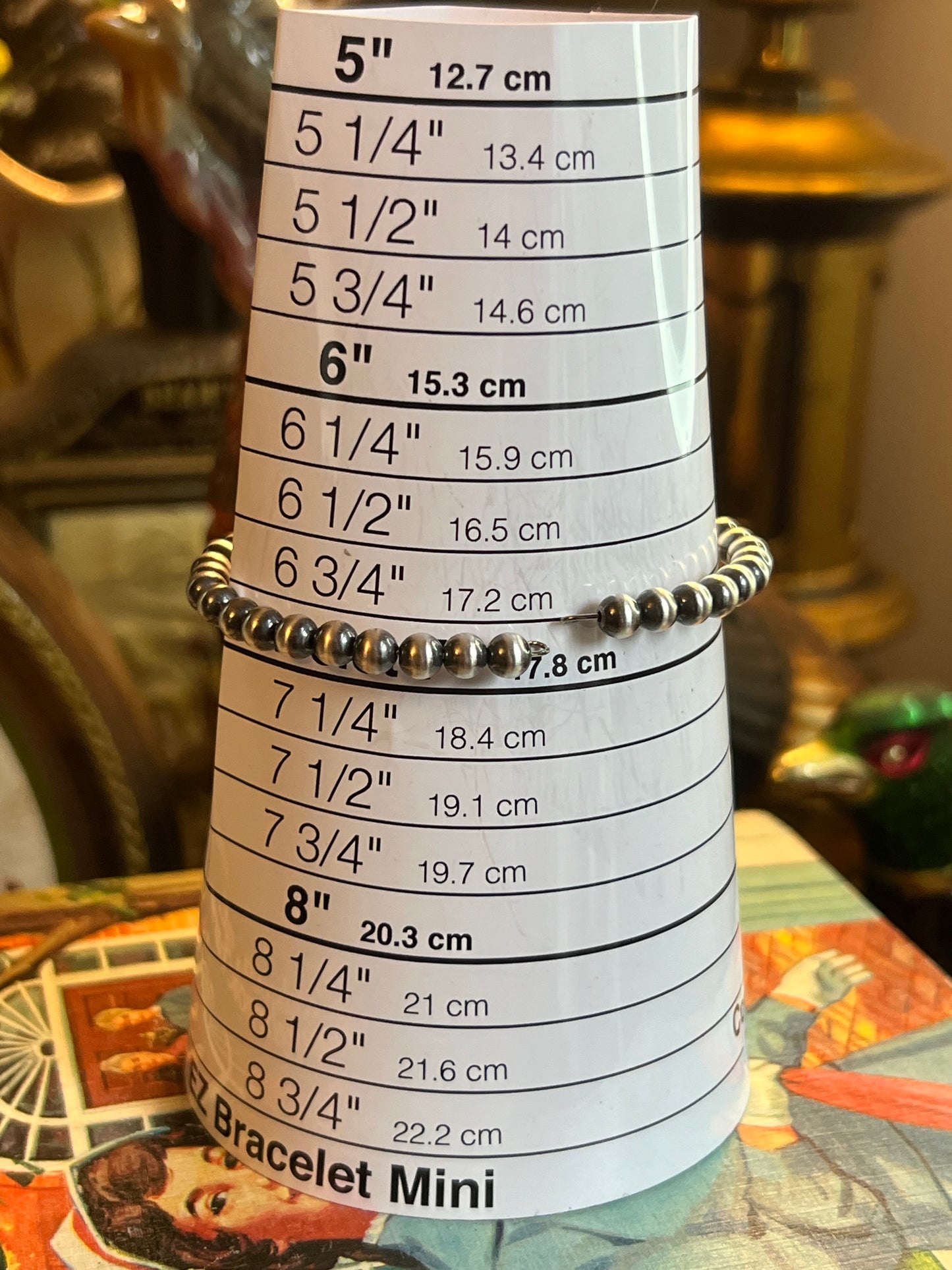 Navajo Pearl Bracelet, Memory Wire