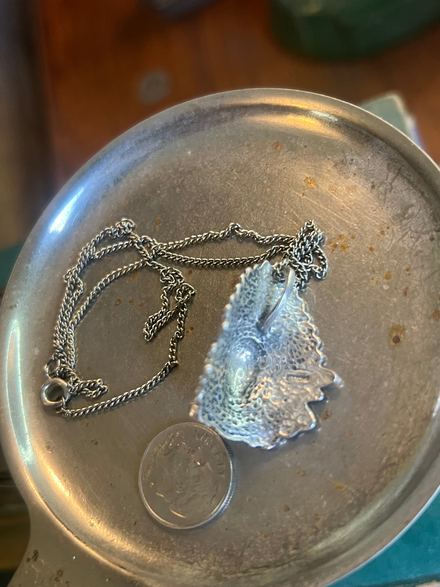 Sterling Silver Indian Chief Pendant on Chain Necklace