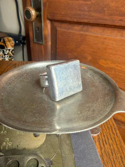 Sterling Silver Square Ring