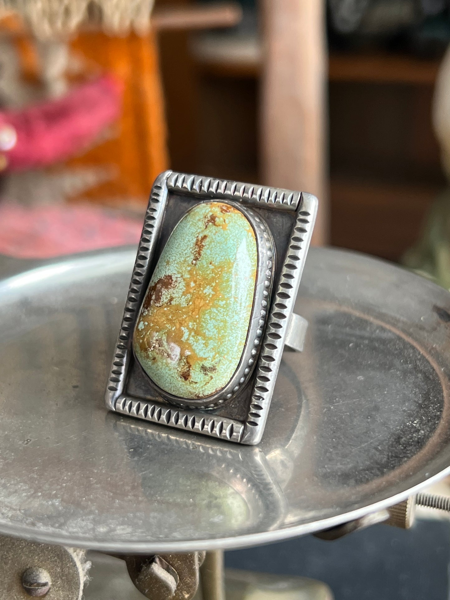 Royston Turquoise Chunky Stone Ring