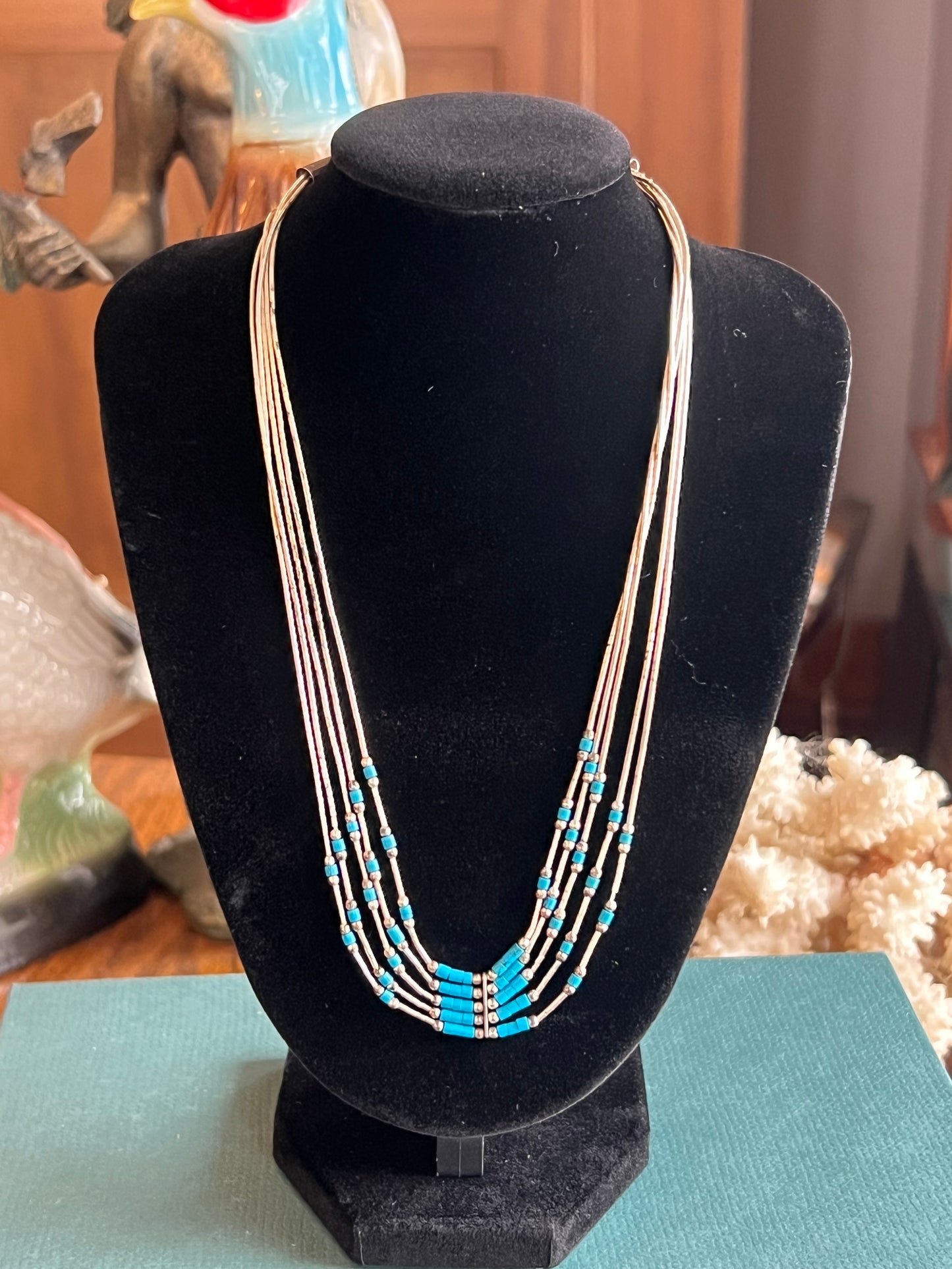 Sterling Silver & Turquoise Strand Necklace