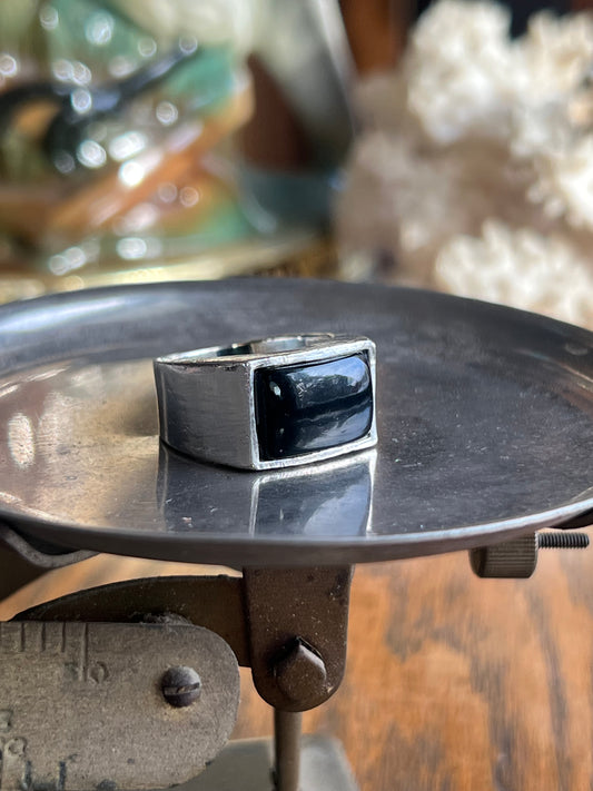 Black Onyx & Sterling Silver Ring