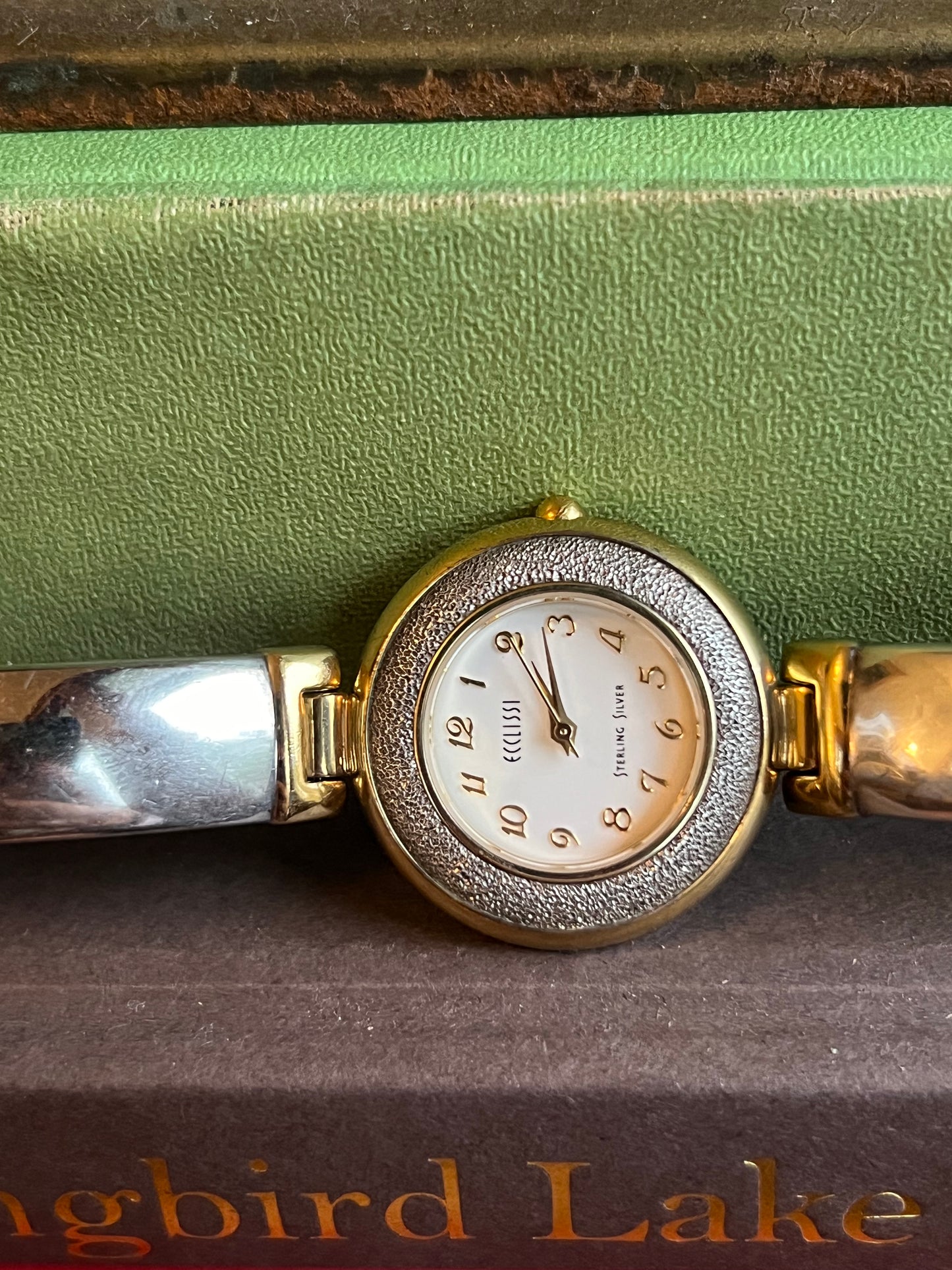 Ecclissi Sterling Silver Two Tone Watch
