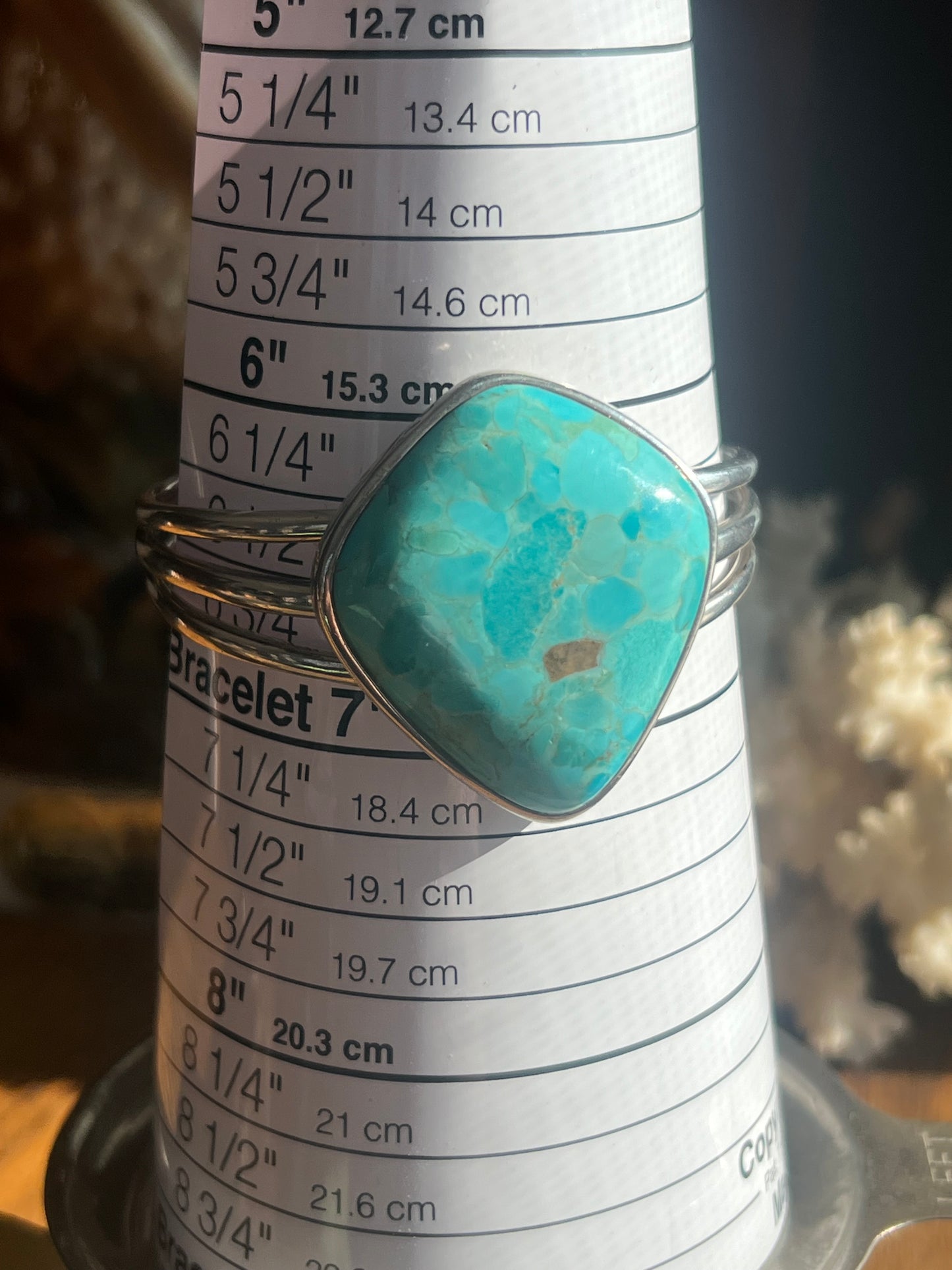 Cabochon Turquoise Sterling Silver Cuff