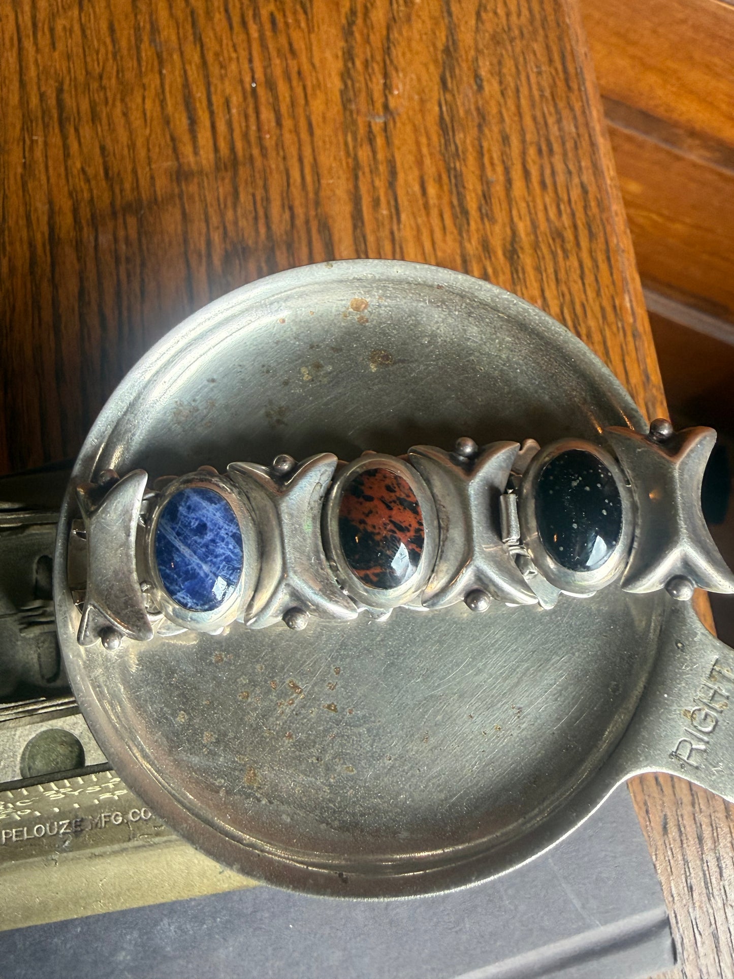 Multi Stone Sterling Silver Bracelet