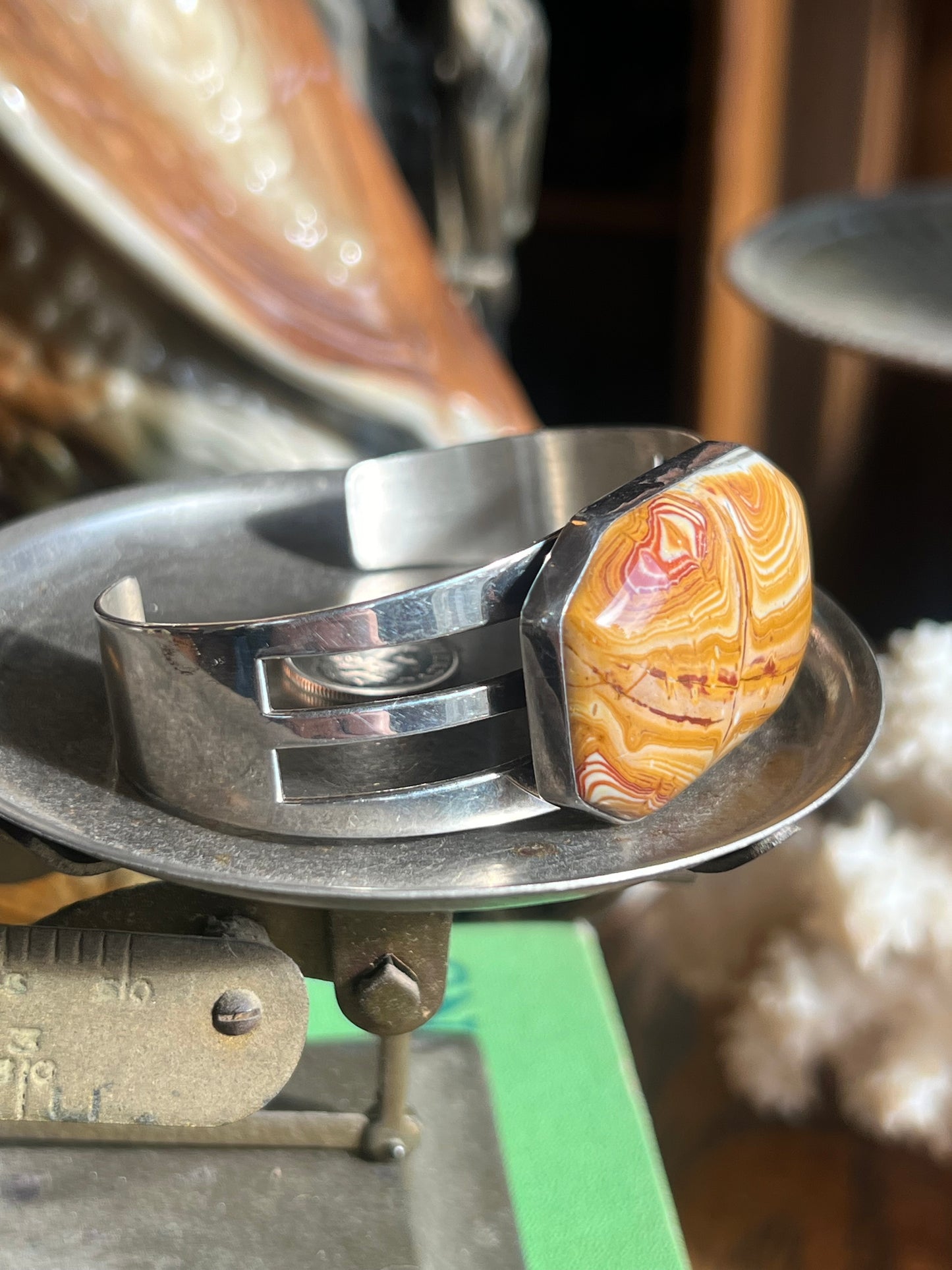 Large Agate Stone Cuff
